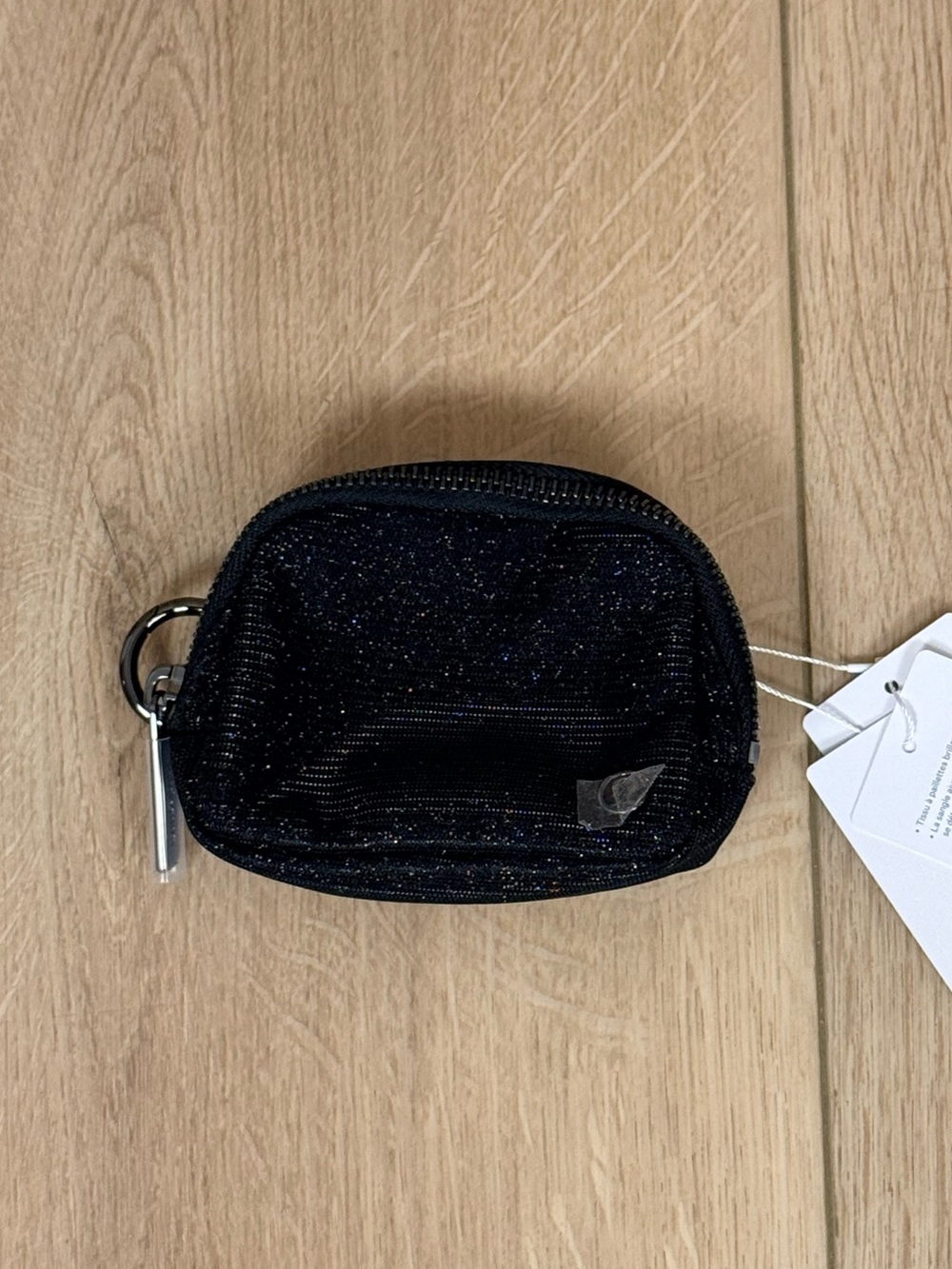 NWT lululemon athletica Black Glitter Everywhere Belt Bag Nano